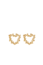 Hobb/Love Diamond Heart Earrings, 18k Gold & Diamonds